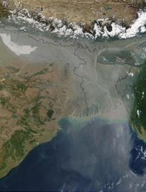 Zagadenje aerosolima iznad Severne Indije i Bangladeša